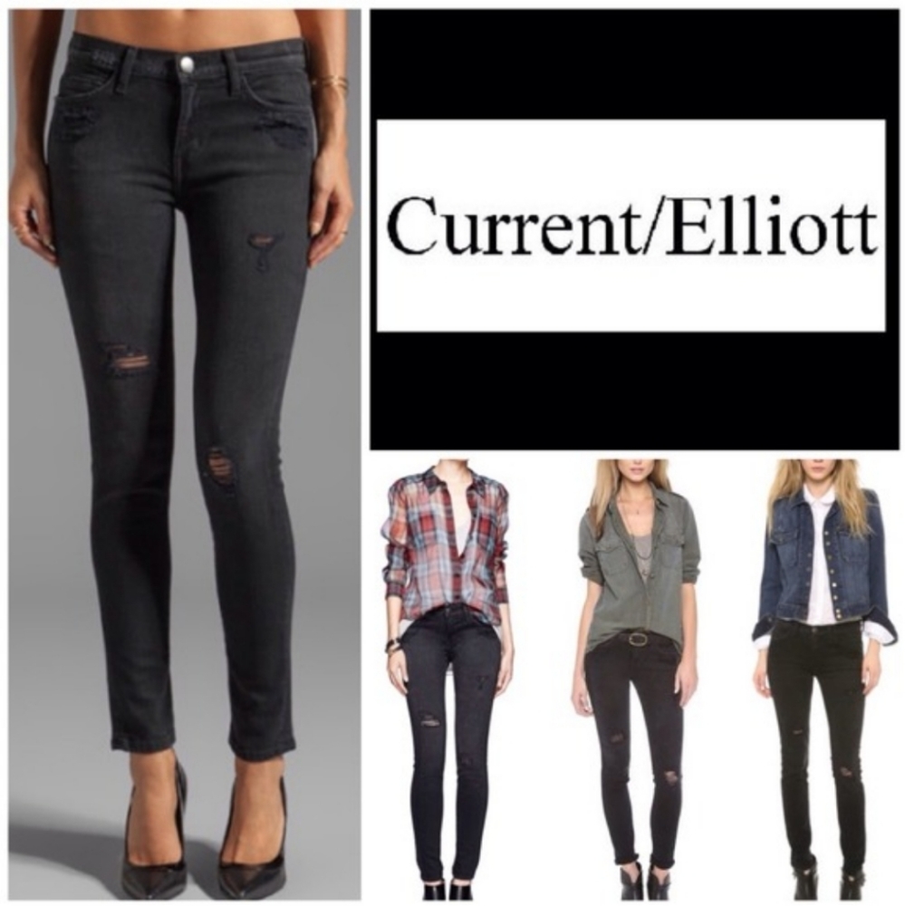 Current/Elliott The Ankle Skinny Destroy jeans